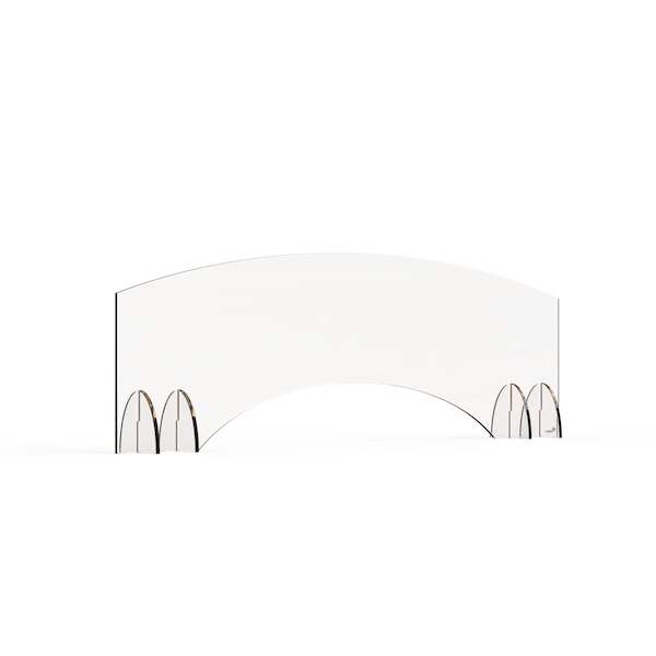 Rosseto Serving Solutions Avant Guarde 48x15.5 Acrylic Sneeze Guard with Pass-Through Window, 1 EA AG006 - main